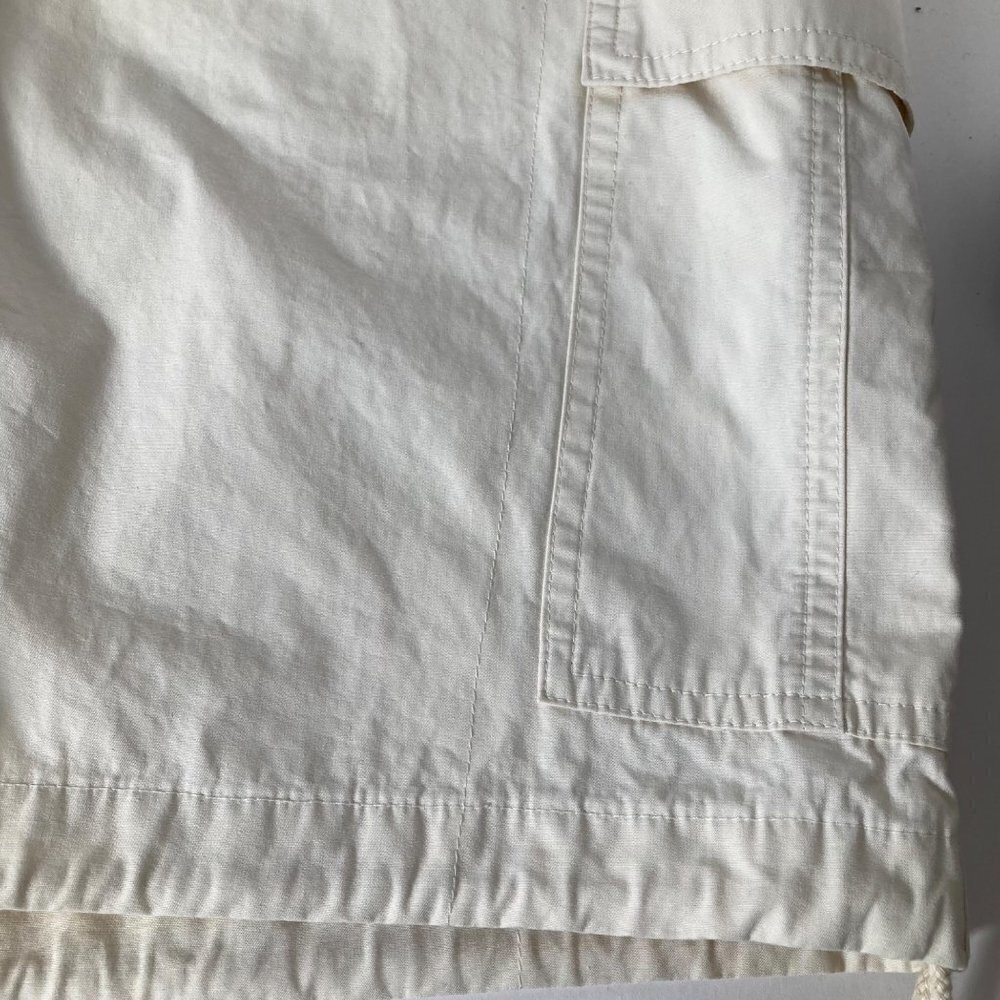 Womens Vintage Lauren Ralph Lauren Cotton Cargo‎ Hiking Shorts Off White 10 - Picture 5 of 7